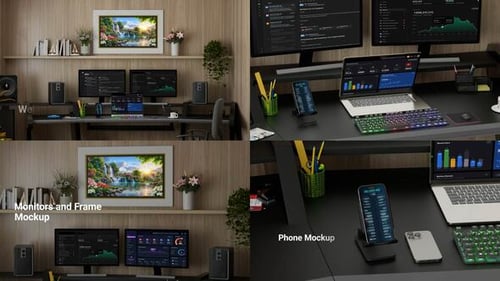 Laptop,Phone and Monitor Mockups Promo