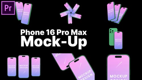 Phone 16 Pro Mockup Pack MOGRT