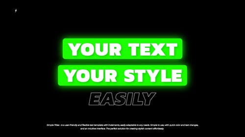 Dynamic Kinetic Text with Glowing Neon Titles