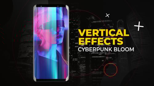 Vertical Cyberpunk Bloom Effects