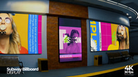 Subway Billboard Mockup Painting Style
