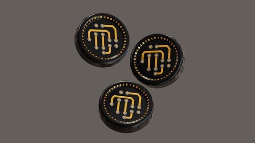 3D Animation of Coins Cryptocurrency