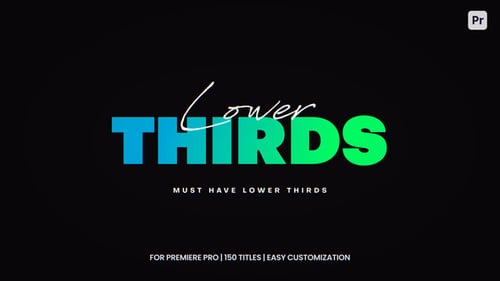 Must-Have Lower Thirds Premiere Pro