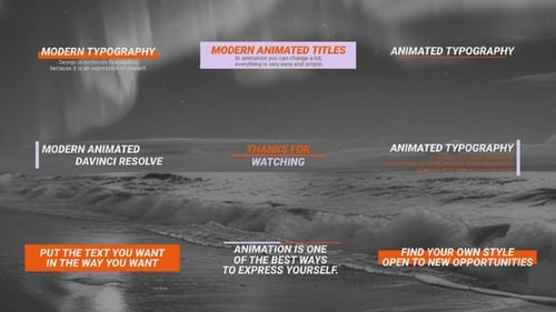 Minimalism Animated Titles for Davinci Resolve.