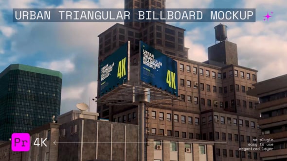Urban Triangular Billboard Mockup, Broadcast Packages ft. advertising ...