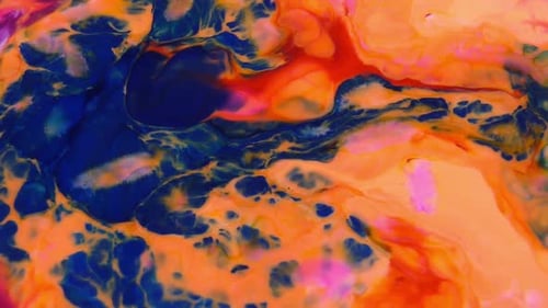 Vibrant Swirling Paint Creating Abstract Patterns