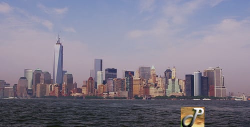 Wide Downtown Manhattan From The Water