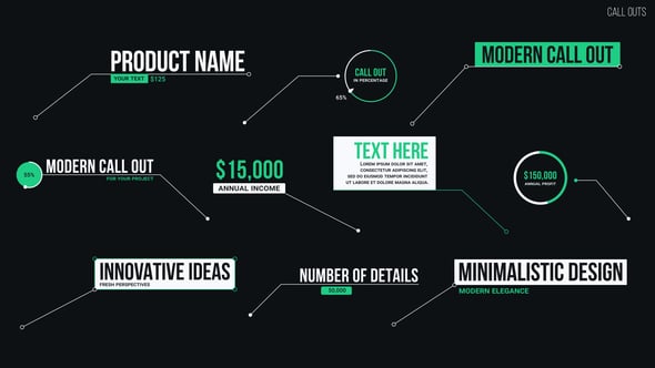 Call Outs MOGRT, Infographics ft. call out text & mockup - Envato