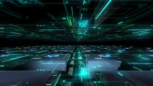 4K Programming code abstract technology background. (Loopable)