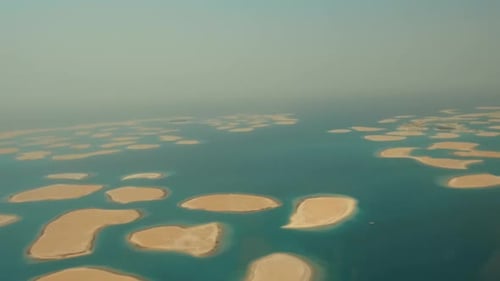 Dubai city in the 90s aerial view