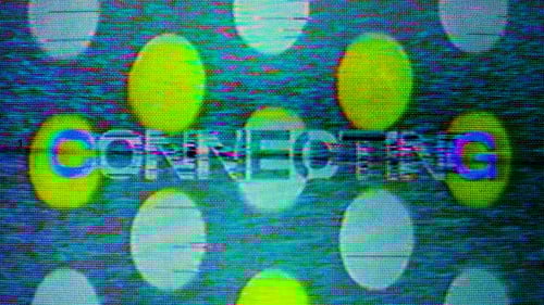 Vhs noise background black Screen then error.