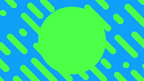 Geometric moving green shapes