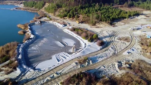 Sand Quarry Lake Forest Aerial View