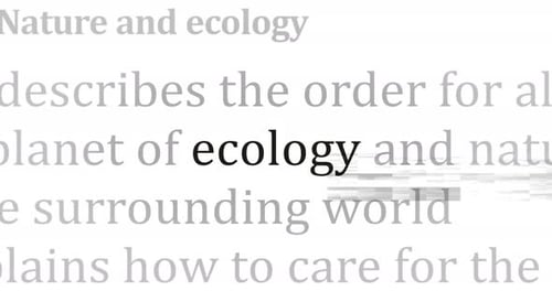 Headline titles media with Ecology and environment seamless loop