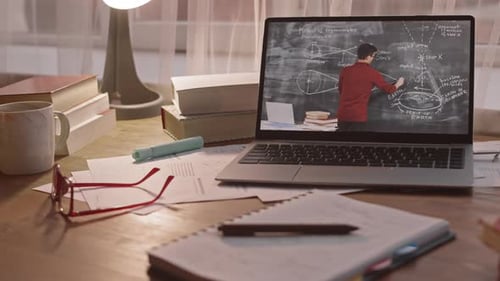 Science Video Lesson on Laptop