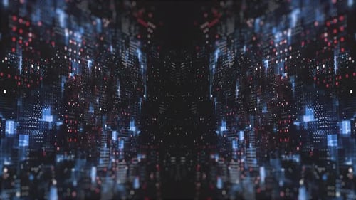 Futuristic Digital Data Stream Animated Background Loop