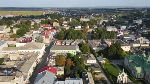 Aerial Shot City Brody, Ukraine