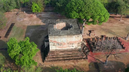 Wat Si Chum Temple and Big Buddha in Sukhothai Historical Park Thailand
