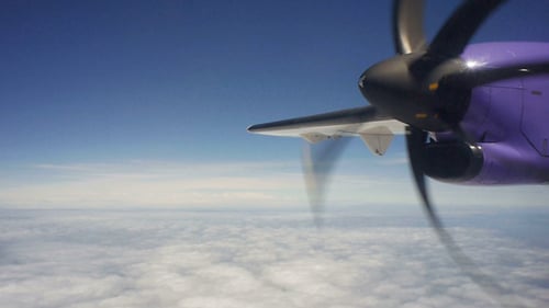 Flying Propeller Plane
