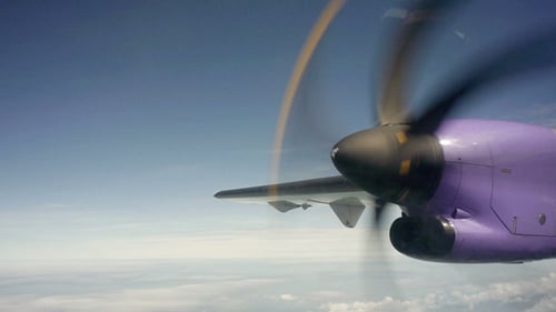 Propeller Plane Flying