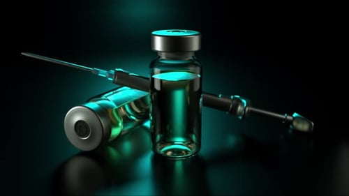 Medical Vials and Syringes with Syringe Animation