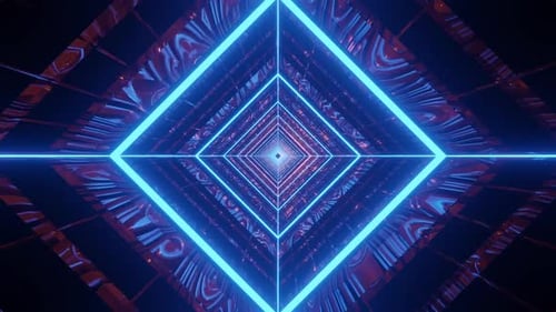 Rotated Vj Loop Background With Square Tunnel HD