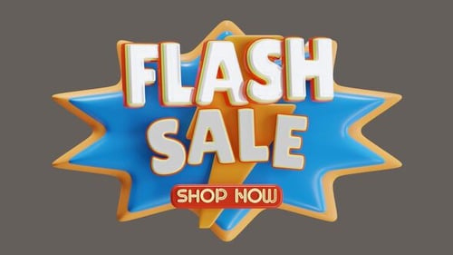 3D Animation of Flash Sales has limited inventory
