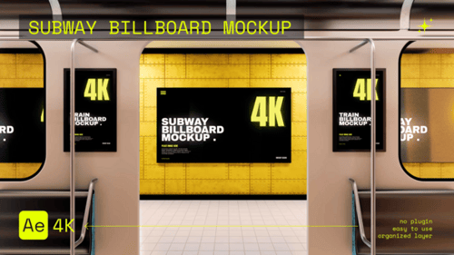 Subway Billboard Mockup