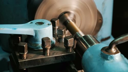 Drehmaschine in Aktion