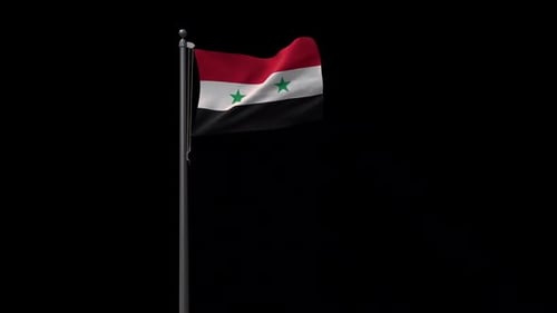 Flagge Syriens mit Alpha 2K