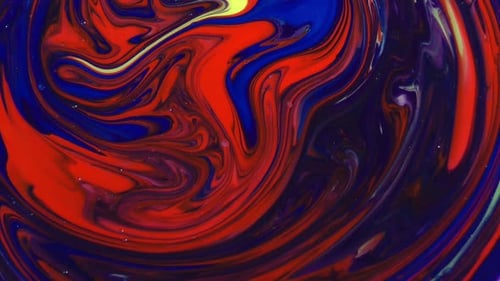Abstract Swril Colors Surface Moving Liquid Paint Splashing Reaction 5