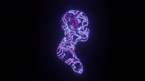 AI Neon-Seitenansicht