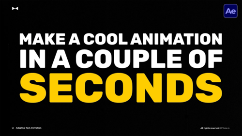 Adaptive Text Animation \ AE