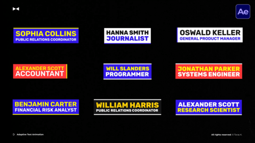 Adaptive Lower Thirds \ AE