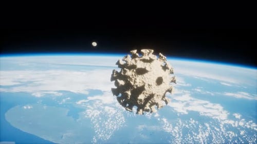 Coronavirus COVID-19 Asteroid Near Earth