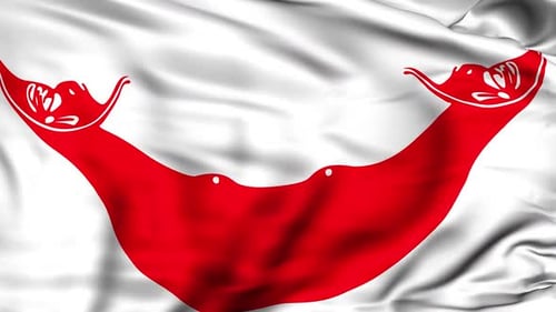 Realistic Waving Easter Island Flag Loop Animation