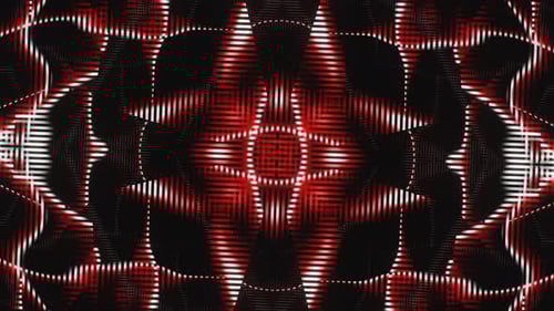 Abstract Red Led Neon Kaleidoscope Vj Loop Seamless Animation Background