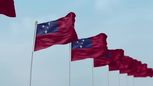 Flaggenreihe von Samoa