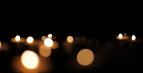 Candles Lighting Up in the Dark