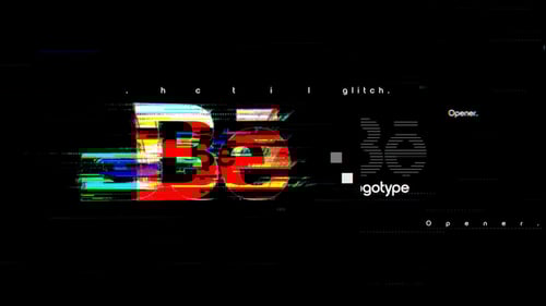 Dynamic Glitch Digital Distortion Logo Reveal