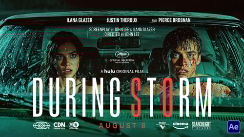 Cinematic Movie Title Sequence with Retro Film Effects