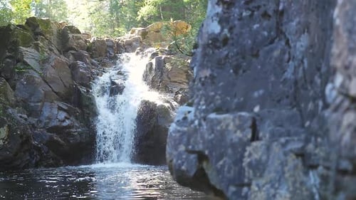 Big Waterfall On A Sunny Day