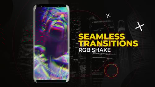 Vertical RGB Shake Transitions | After Effects
