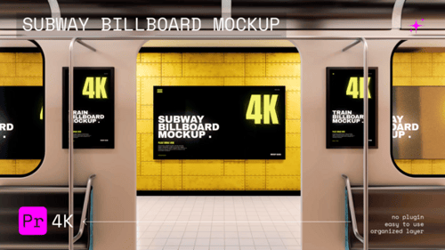 Subway Billboard Mockup