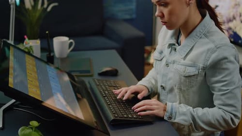 Editing Specialist Working in Photography Studio at Home