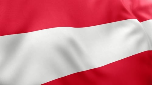 Realistic Austrian Flag Waving Seamless Loop Background