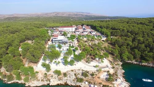 Aerial view of resort
