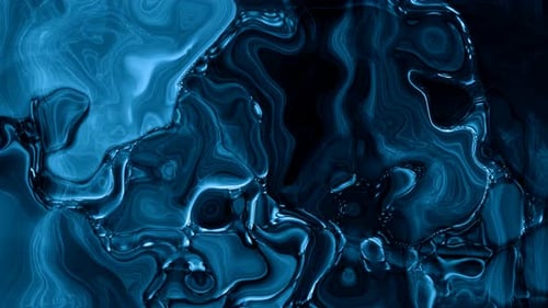 Abstract Blue Liquid Fluid Flowing Motion Background
