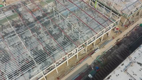 Sitio de construcción en la ciudad