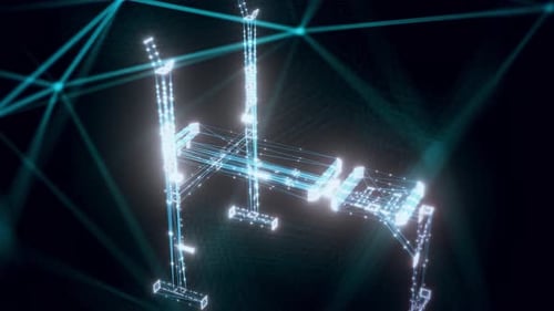Bench Press Hologram Close Up 4k
